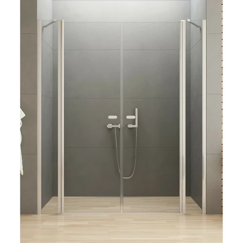 Душевая дверь New Trendy New Soleo Chrome 120 D-0256A профиль Хром стекло прозрачное