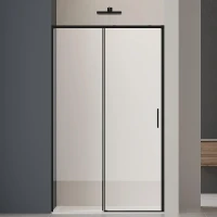 Душевая дверь Vincea Soft 2 100 VDS-3SO2100CLB профиль Черный стекло прозрачное