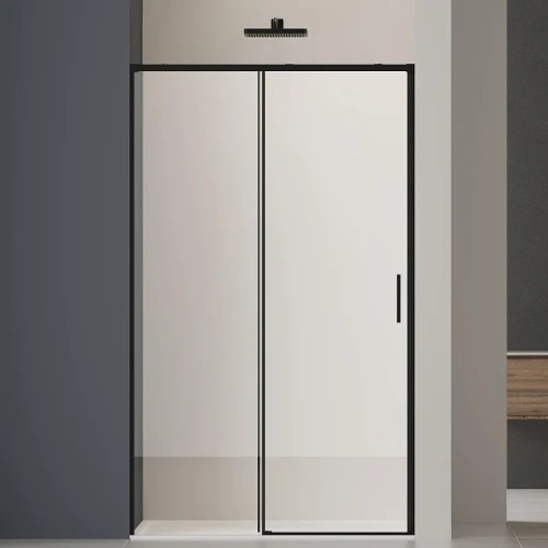Душевая дверь Vincea Soft 2 100 VDS-3SO2100CLB профиль Черный стекло прозрачное