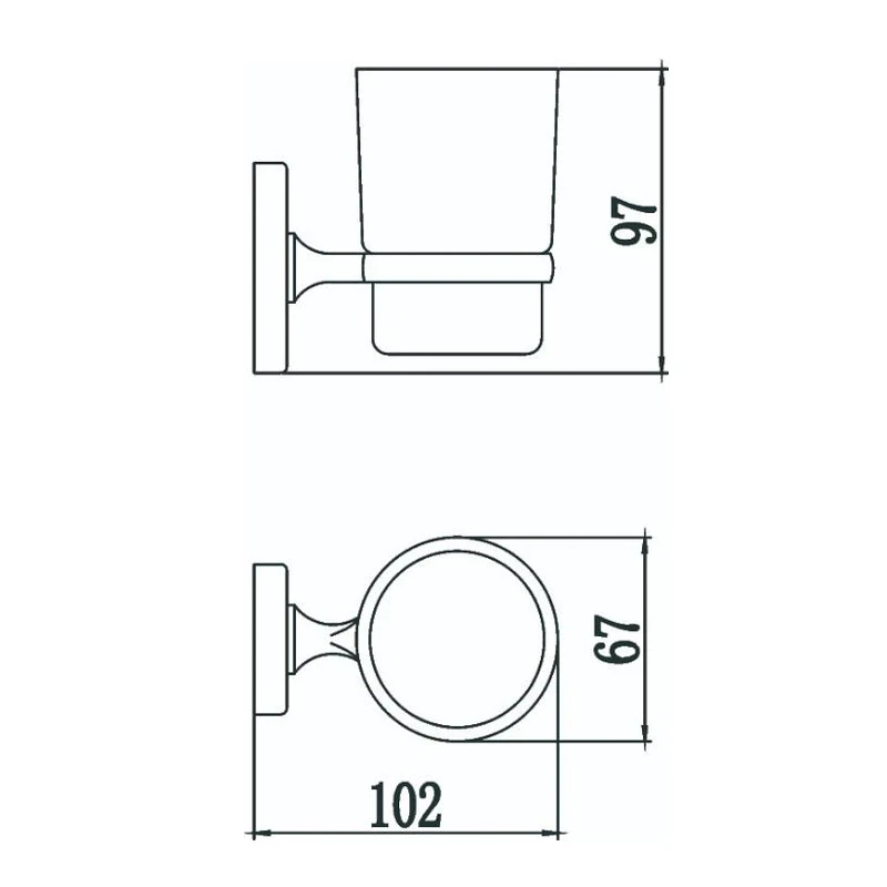 Стакан для зубных щеток Savol S-007058 цвет Хром