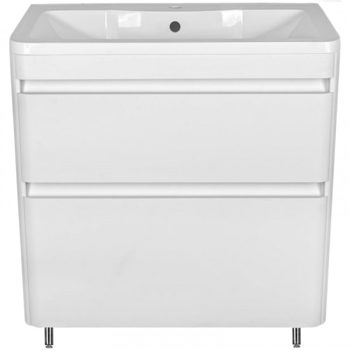 Тумба под раковину Style Line Атлантика Люкс Plus 80 СС-00000604 Белая МДФ / ЛДСП