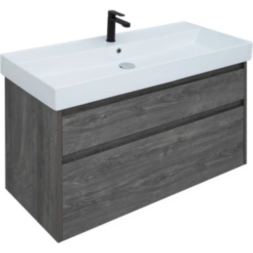 Тумба под раковину Aquanet Nova Lite Slim Synergy 100 249941 подвесная Дуб рошелье МДФ / ЛДСП