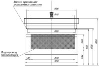 Тумба под раковину Aquanet Nova Lite Slim Synergy 100 249941 подвесная Дуб рошелье МДФ / ЛДСП