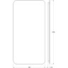 Зеркало Defesto Opti 60x120 DF 2808R с подсветкой 34W-4500К/ИК - выключатель/Нейтральный белый свет