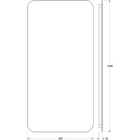Зеркало Defesto Opti 60x120 DF 2808R с подсветкой 34W-4500К/ИК - выключатель/Нейтральный белый свет