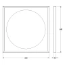 Зеркало Defesto Eclipce 60х60 DF 2221 с подсветкой 12W-4500К/в багетной раме/Без выключателя/Нейтральный белый свет/Черная рама