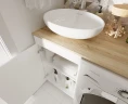Столешница под раковину 1MarKa Wash 110 Ц0000004099 над стиральной машиной Дуб сонома