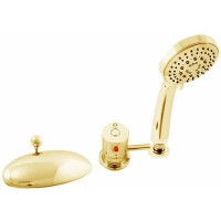 Смеситель на борт ванны Rav Slezak Dunaj Termostat DT270.5SZ с термостатом Золото латунь