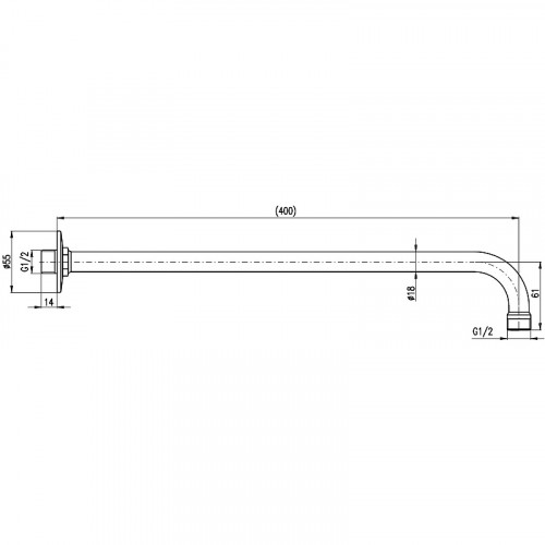 Верхний душ Rav Slezak SK0057CMAT Черный матовый алюминий на стену