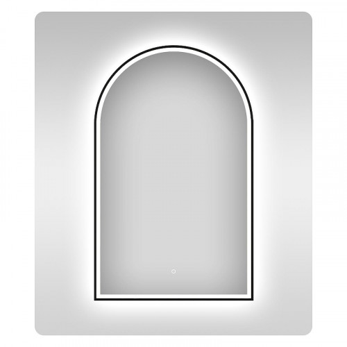 Зеркало Wellsee 7 Rays' Spectrum 40 172201720 с подсветкой цвет Черный матовый с сенсорным выключателем