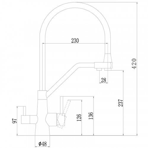 Смеситель для кухни Fmark FS0662-L12 цвет Сатин Бежевый