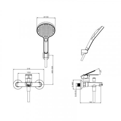 Смеситель для ванны Arrow AG3605 цвет Хром