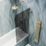 Шторка для ванны Maybah Glass MGV-650-3 405х1400 поворотная на петлях Золото стекло графитовое