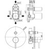 Смеситель для душа Paffoni Light LIG015HGSP Золото медовое брашированное латунь встраиваемый