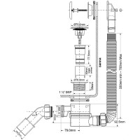 Слив-перелив McAlpine MRB11-WH click-clack Белый