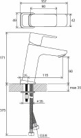 Смеситель для раковины Ravak 10° Free TD F 014.00 X070129 Хром латунь