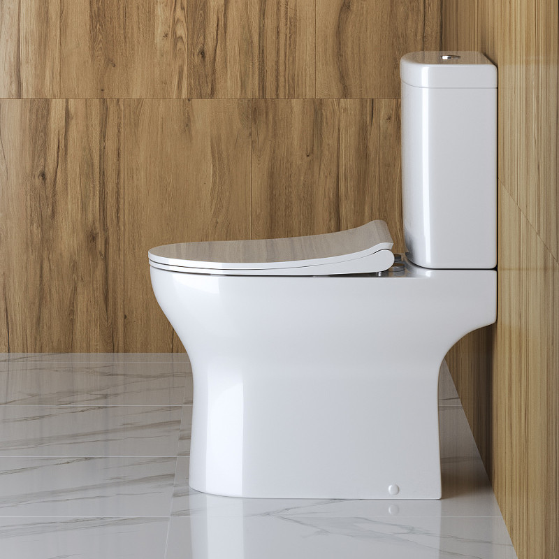 Унитаз компакт BelBagno Steam BB130CPR/SC без бачка с сиденьем Микролифт фаянс напольный