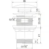 Донный клапан Orange X1-004w Click-clack Белый