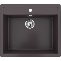 Кухонная мойка Ulgran Classic U-104-345 Шоколад искусственный камень (литьевой мрамор) встраиваемый