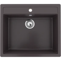 Кухонная мойка Ulgran Classic U-104-345 Шоколад искусственный камень (литьевой мрамор) встраиваемый