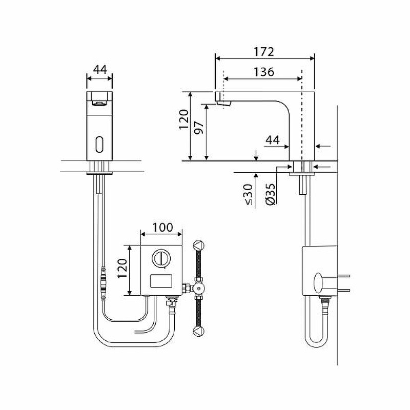 Смеситель для раковины Timo Torne 4313/00F Хром латунь
