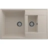 Кухонная мойка Ulgran Quartz Prima 780 1,5 K-02 Лен искусственный камень (литьевой мрамор) встраиваемый