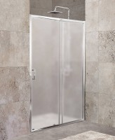 Душевая дверь BelBagno Unique 115 UNIQUE-BF-1-100/115-P-Cr профиль Хром стекло рифленое