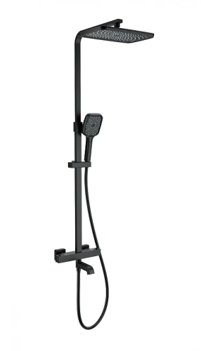 Душевая система Wonzon &amp; Woghand Stay WW-B3026-T1-MB с термостатом цвет Черный матовый