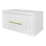 Тумба с раковиной Azario Laura 80 CS00104009 подвесная цвет Белый глянцевый