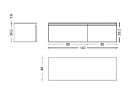 Тумба Boheme Armadi Art Flat Vallessi Uno-S 140 897-140-A mat подвесная Антрацит матовый МДФ / ЛДСП
