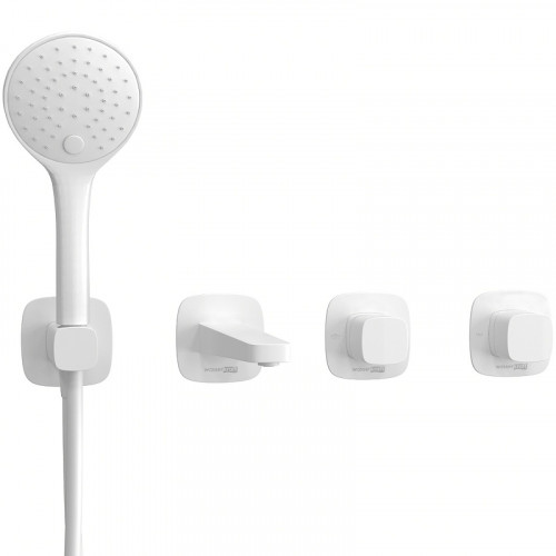 Смеситель для ванны WasserKRAFT Saale A9551.266.316.328.156.155 Белый матовый латунь встраиваемый