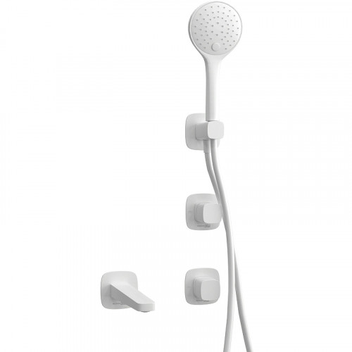 Смеситель для ванны WasserKRAFT Saale A9551.266.316.328.156.155 Белый матовый латунь встраиваемый