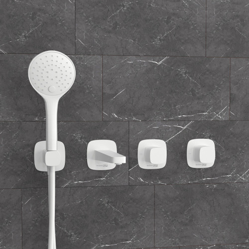 Смеситель для ванны WasserKRAFT Saale A9551.266.316.328.156.155 Белый матовый латунь встраиваемый