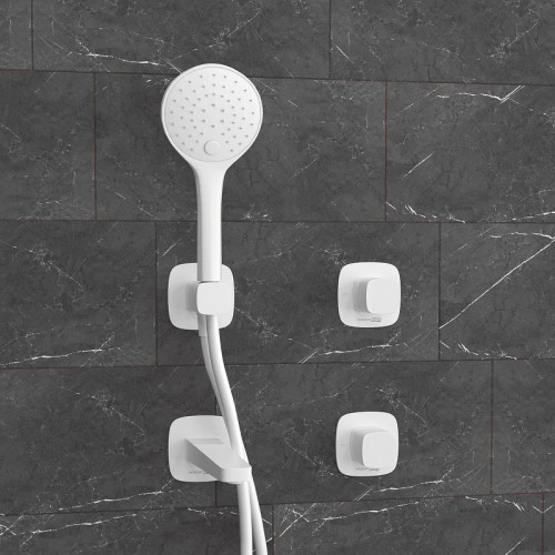 Смеситель для ванны WasserKRAFT Saale A9551.266.316.328.156.155 Белый матовый латунь встраиваемый