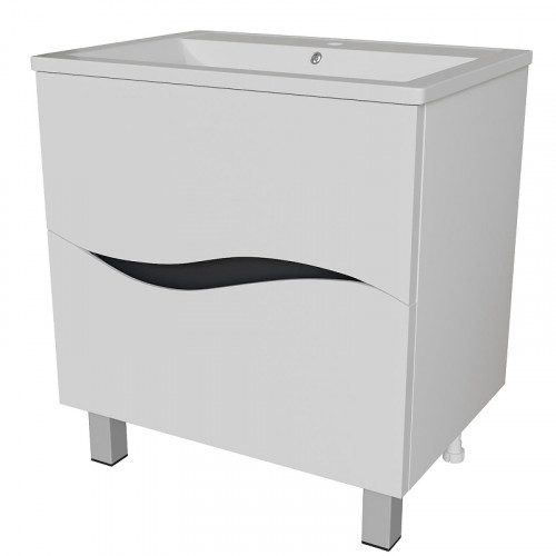 Тумба под раковину Mixline Лайф 60 553030 цвет Белый