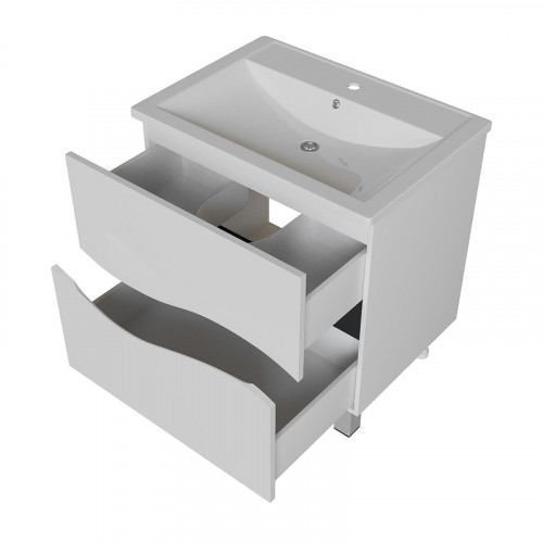 Тумба под раковину Mixline Лайф 60 553030 цвет Белый