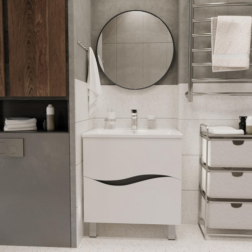 Тумба под раковину Mixline Лайф 60 553030 цвет Белый