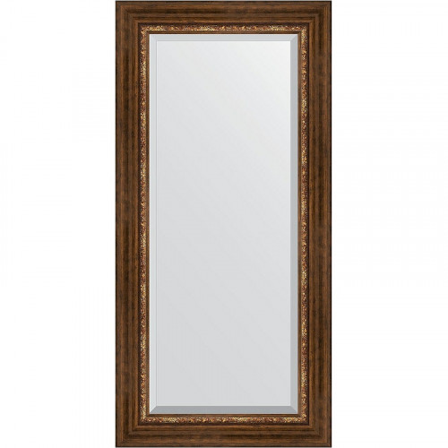 Зеркало Evoform Exclusive 116х56 BY 3491 с фацетом в багетной раме - Римская бронза 88 мм стекло
