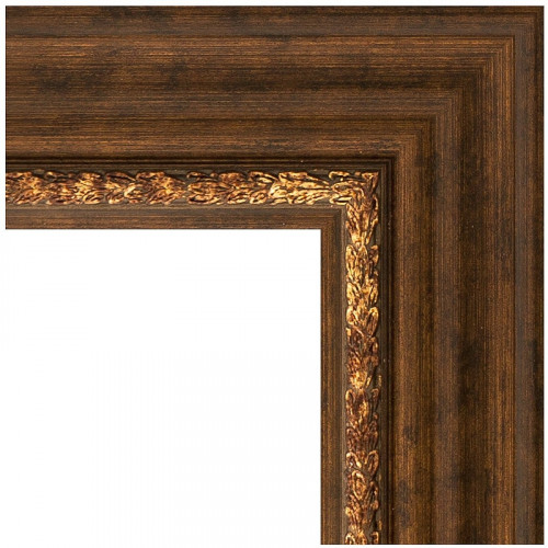 Зеркало Evoform Exclusive 116х56 BY 3491 с фацетом в багетной раме - Римская бронза 88 мм стекло