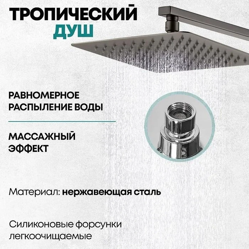 Душевая система Grocenberg GB7007-1BG Графит