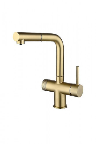 Смеситель для кухни Emar PVD ЕС - 7026 цвет Matt Gold