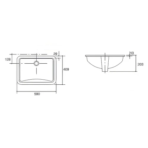 Раковина встраиваемая снизу Jacob Delafon (Kohler) Ladena 60 2215T-M-0 цвет Белый