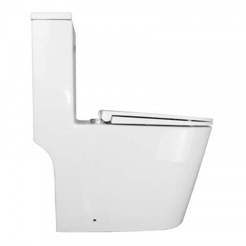 Унитаз моноблок Azario Scala AZ-8101 цвет Белый с сиденьем Микролифт