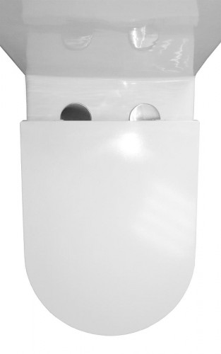 Унитаз моноблок Azario Scala AZ-8101 цвет Белый с сиденьем Микролифт