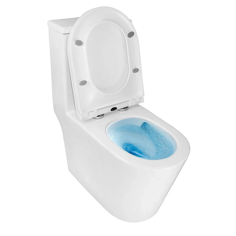 Унитаз моноблок Azario Scala AZ-8101 цвет Белый с сиденьем Микролифт