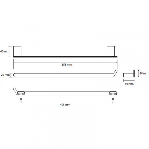 Полотенцедержатель Bemeta Organic 157104361 Хром