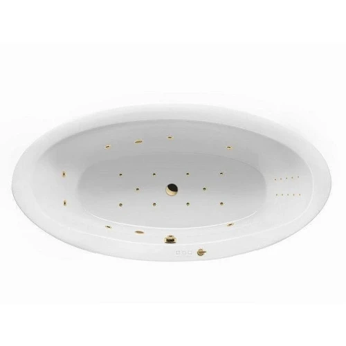 Акриловая ванна Excellent Lumina 190x95 WAEX.LUM19.ULTRANANO.GL цвет Белый с гидромассажем форсунки Золото