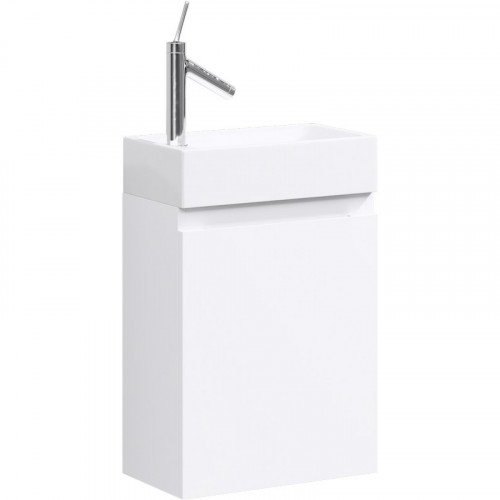 Тумба под раковину Aqwella Леон 40 Ln-MP.01.04/W подвесная Белая МДФ / ЛДСП