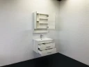 Зеркальный шкаф Comforty Никосия 70 00-00006163 Дуб белый МДФ / ЛДСП, стекло