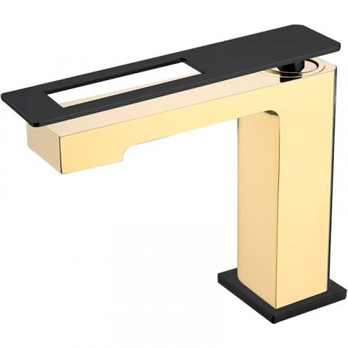 Смеситель для раковины Boheme Q 141-GB Золото Черный латунь